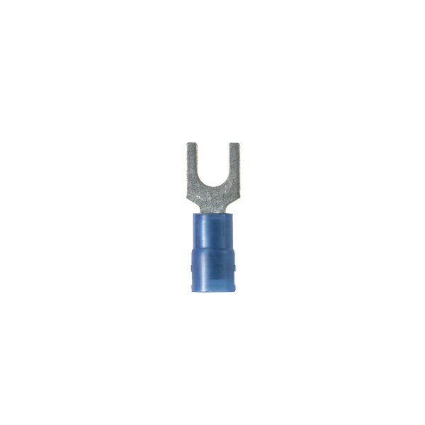 Ring Terminal, #6 Stud Size, 14 AWG, 600 V, Nylon Insulated, Blue, 1000 PK